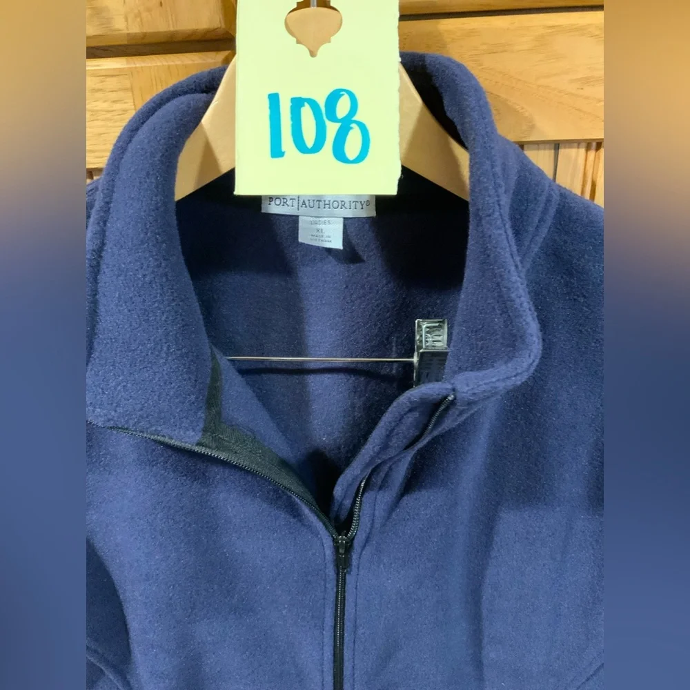 Port Authority Deep Blue Fleece Vest - Picture 2 of 3